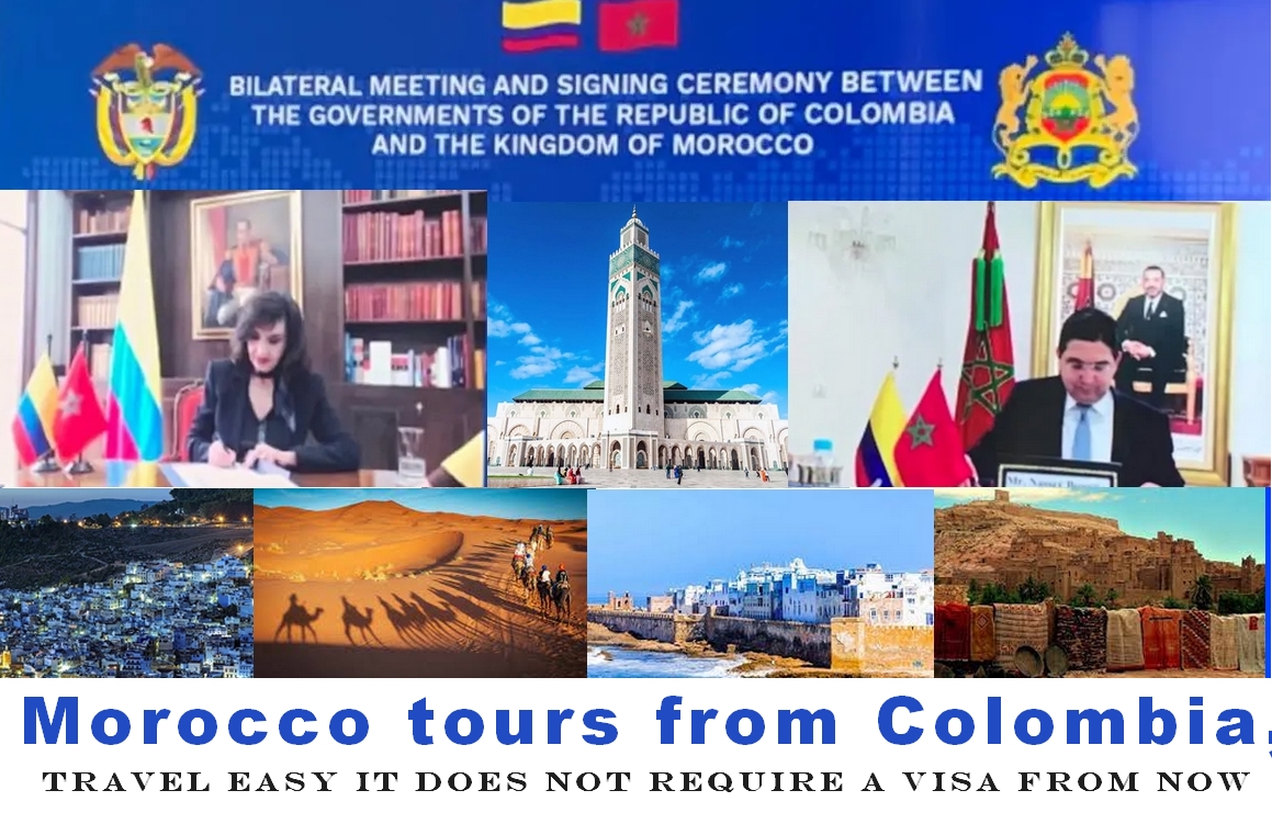 Travel easy from Colombia to Morocco